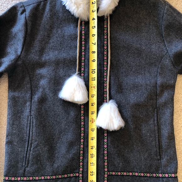 NWOT Girl Star wool blend jacket. - Picture 3 of 11